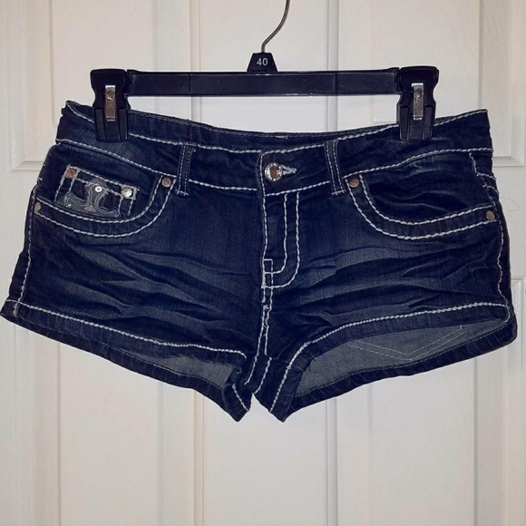Pants - Rhinestone denim shorts